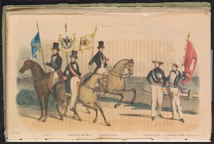 Costumes et bannières des gardes d