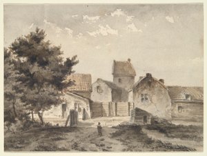 Paysage avec bâtiments - Unknown