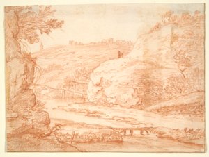 Paysage Montagneux avec Ruisseau - Unknown