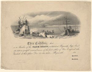 Certificat de la Société des Pèlerins - Unknown