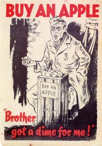 Propagande. Achetez une pomme. Mon frère a eu un sou pour moi ! 1940