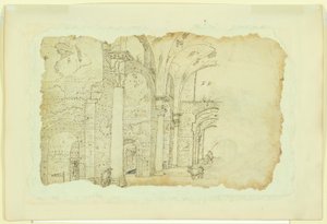 Ruines des thermes de Dioclétien (recto) ; Une autre vue du même sujet (verso) - Unknown