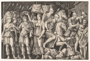 Speculum Romanae Magnificentiae: Trajan entre la ville de la victoire et Rome (L