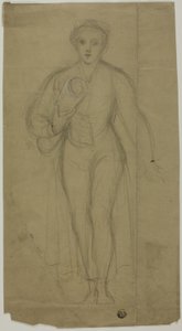 Femme Debout Portant un Papier Enroulé - Unknown