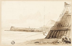 Palissade le long du rivage - Unknown