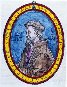 (Cardanus Hieronymus) Jérôme Cardan en italien Gerolamo Cardano, médecin, mathématicien, philosophe et astrologue italien (Pavie) - Unknown artist