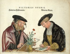2 artistes qui ont illustré le livre, Albert Meyer et Veit Rudolph Speckle, « De Historia Stirpium commentarii insignia,... » par Leonhart Fuchs - Unknown artist