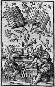 Un atelier de reliure au Moyen Âge. - Unknown artist