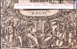 Un concert (détail). Frontispice du Compendium de musique par Adam Gumpeltzhaimer - Unknown artist
