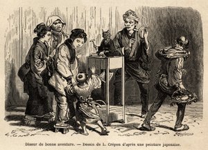 Une diseuse de bonne aventure dans les rues d