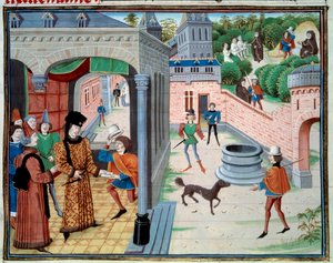Un messager. Miniature du manuscrit Renaud de Montauban ou Les quatre fils Aymon par Loyset Liedet - Unknown artist