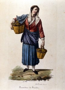 Un paysan de la ville de Scordia en Sicile gravure du 19ème siècle - Unknown artist