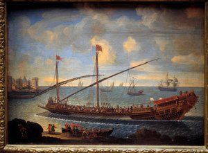 Une galère royale revenant au port