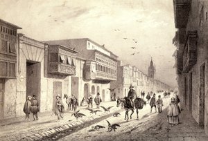 Une rue de Valladolid à Lima, Pérou