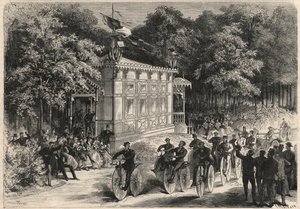 Une course de vélocipèdes au Pré Catelan. - Unknown artist