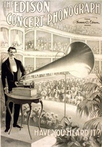 Publicité pour le gramophone Edison « Le phonographe de concert Edison, l