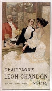 Affiche publicitaire pour le champagne Léon Chandon, fin du 19ème siècle - Unknown artist
