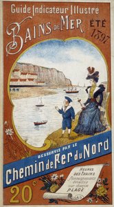 Affiche publicitaire pour le Guide Indicateur Illustré des bains de mer desservis par le Chemin de fer du Nord, été 1897