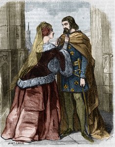 Agnès Sorel (1422-1450) (Dame de Beauté-sur-Marne) et le roi de France Charles VII à l