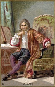 Alain René Lesage (Alain-René Le Sage) (1668-1747). Chromolithographie du 19e siècle - Unknown artist