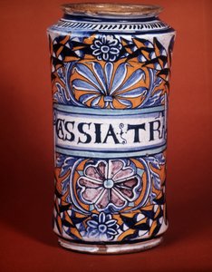 Albarello : vase de pharmacie, faïence