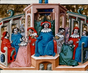 Allégorie de la loi tirée du Code Justinien (Codex Justinianus), une collection de lois et d