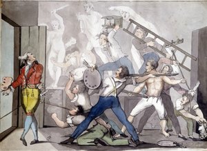 Allégorie du peintre. Gravure du 19e siècle - Unknown artist
