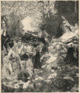 Amaterasu déesse du Soleil - gravure par Paul François Quinsac (1858-1929) - Gravure de 1899 - Unknown artist