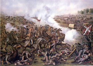 Guerre de Sécession (1861-1865) : bataille de Five Forks (Virginie) le 1er avril. - Unknown artist