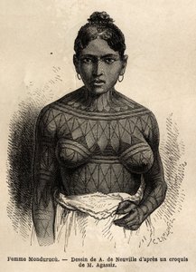 Une femme indienne Mondurucu (ou Mundurucu), une tribu de l