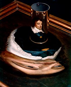 Portrait anamorphique de Charles Ier