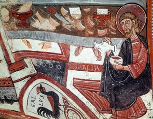 Apôtre servant du vin (détail)