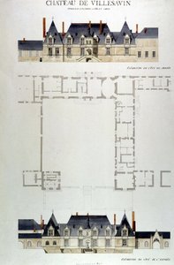 Architecture du Château de Villesavin, Tou en Sologne, Loir et Cher (41)