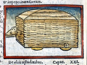 Bélier - une sorte de char - dans «De architectura» de Vitruve de 1630 - Unknown artist