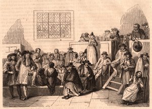Assemblée de Quakers au XVIIIe siècle à Londres, Royaume-Uni