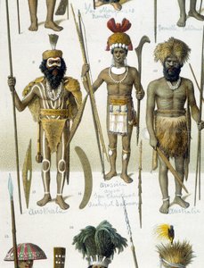 Peuples autochtones australiens en tenue d