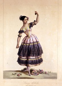 Danseuse autrichienne Fanny Elssler (1810-1884) dans le ballet « Le diable boiteux » 02/06/1836. Estampe du 19ème siècle - Unknown artist