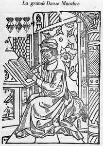 Auteur de la grande danse macabre écrivant - Unknown artist