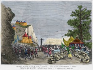 Scène de ballet au camp militaire du Cid Illustration de l