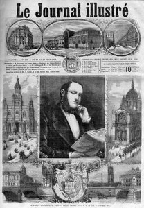 Baron Georges Eugène Haussmann, préfet de la Seine en 1868 - couverture du « Journal Illustré » de 1868 - Unknown artist