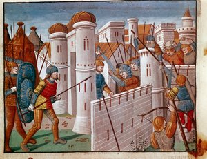 Bataille au pied des remparts d