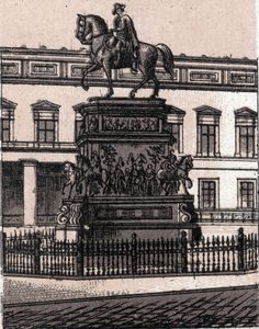 Berlin, Allemagne : statue de Frédéric II le Grand dans « Le Monde Illustré 168 vues » sans date (fin XIXe siècle) - Unknown artist