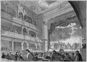 Berlin, vue de la nouvelle salle du Théâtre Wallner reconstruite en 1865. Dans « L