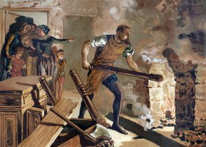 Bernard Palissy (1510-1589), céramiste français travaillant à la fusion de ses émaux - Unknown artist