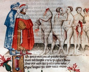 Bertrand de Born tenant sa tête décapitée (chant 28 de l