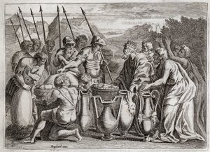 Bible de Royaumont, Ancien Testament : Abraham délivre Loth. Illustration de 1811.