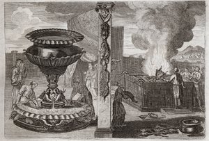 Bible de Royaumont, Ancien Testament : Autel des Parfums. La figure des deux autels, celui des parfums, et celui des holocaustes. Illustration de 1811 - Unknown artist