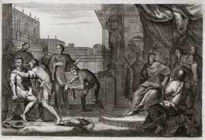 Bible de Royaumont, Ancien Testament : Ambassadeurs de David. David envoie Joab contre les Ammonites pour venger l
