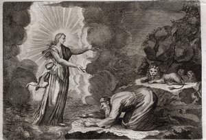 Bible de Royaumont, Ancien Testament : Délivrance de Daniel. Illustration de 1811. - Unknown artist