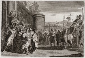 Bible de Royaumont, Ancien Testament : Jephté sacrifie sa fille. Jephté, l